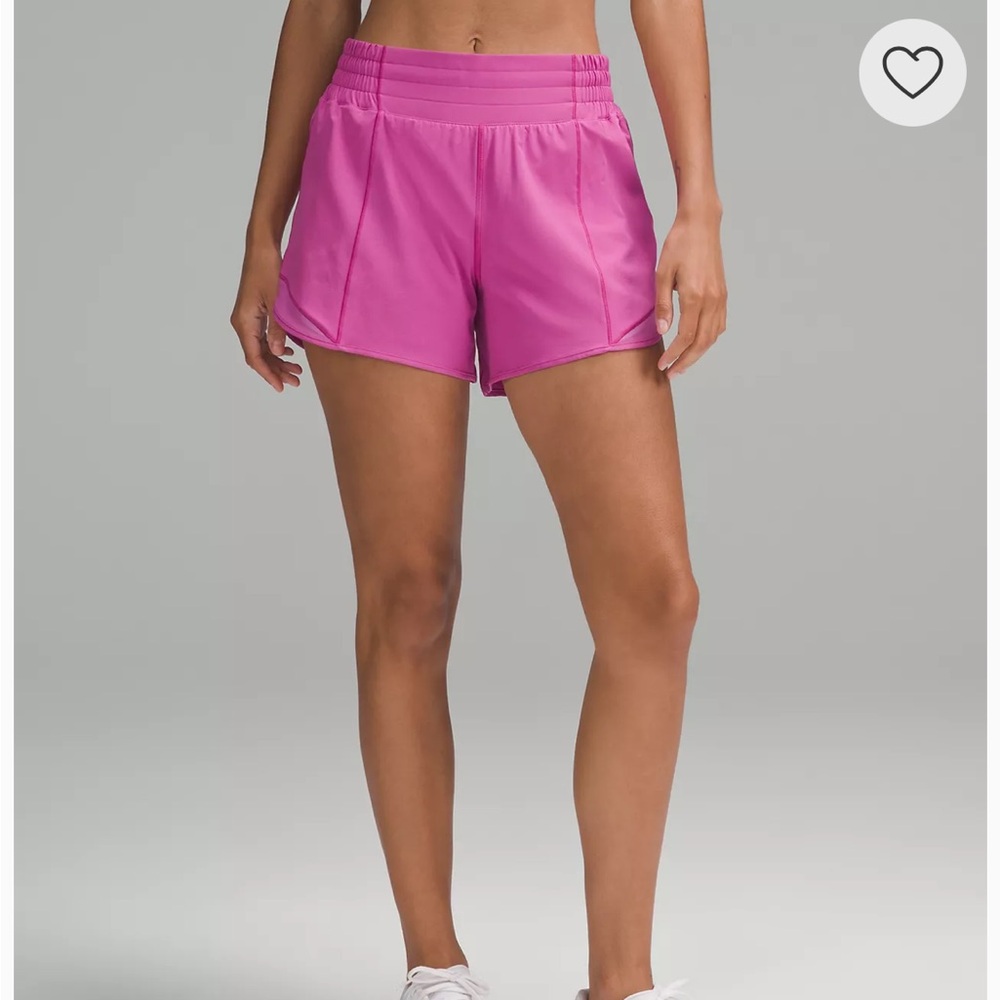 Pow Pink Tone Lululemon Hotty Hot High-Rise Lined Short 4"